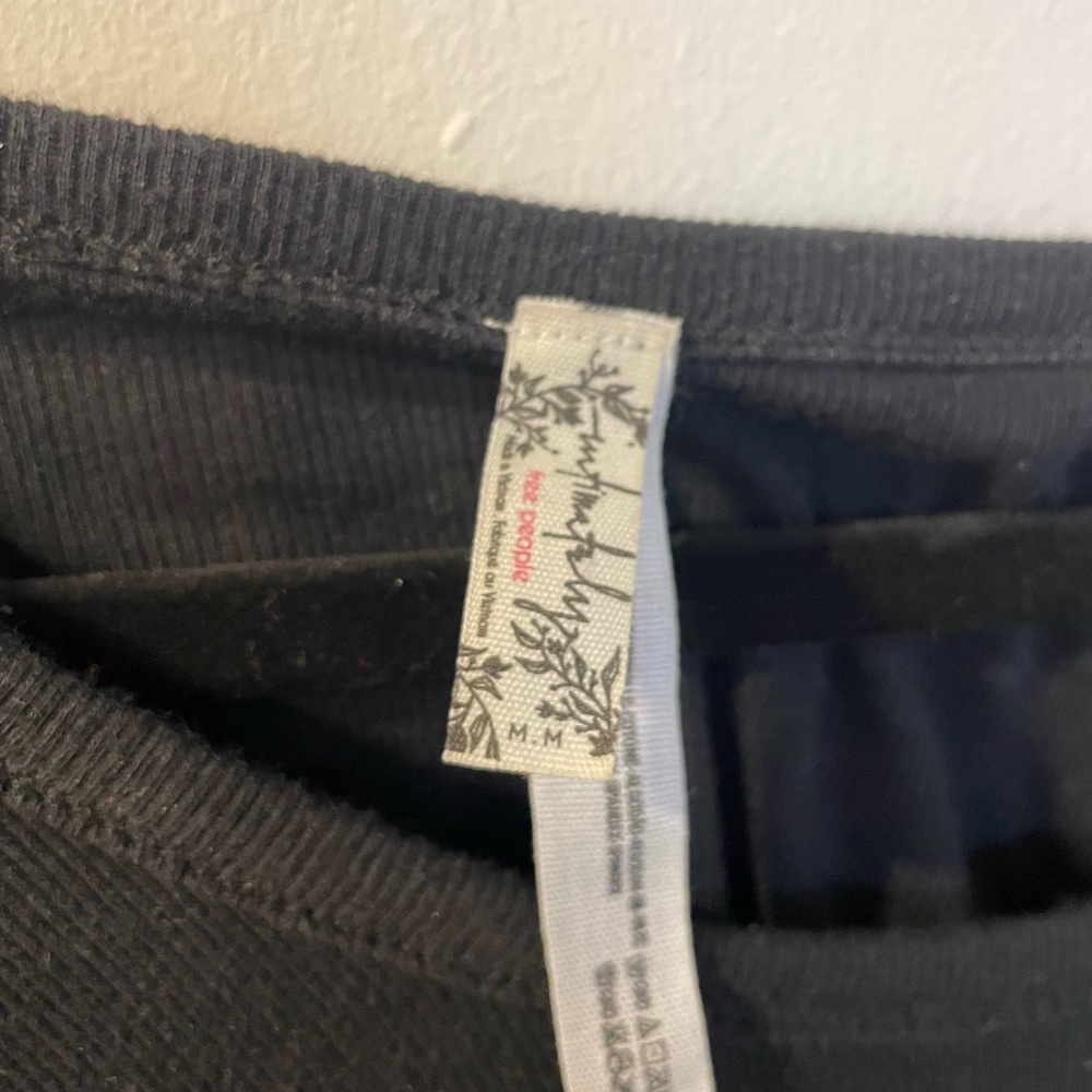 Free People Black Bodysuit